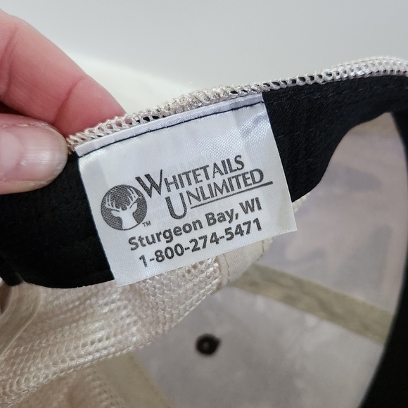 Realtree Edge Whitetails Unlimited Camo White Mesh Trucker Hat Cap NWT - Picture 15 of 16